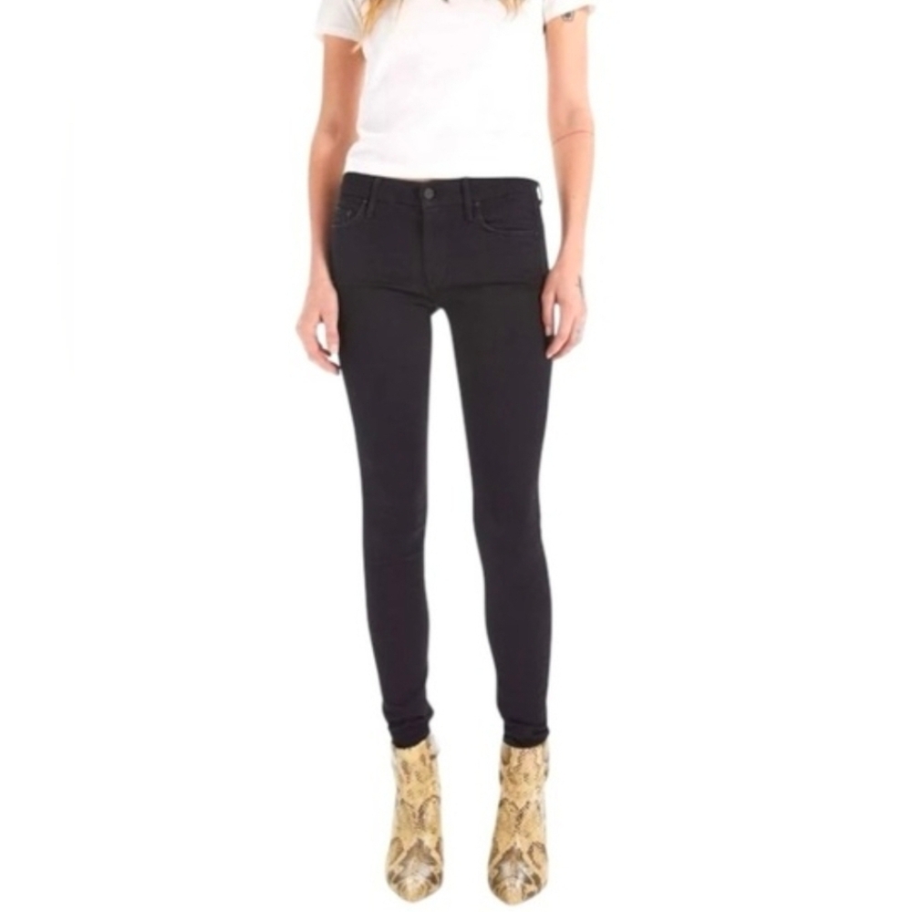 MOTHER "The Looker" Not Guilty Black Skinny Jeans Size 27